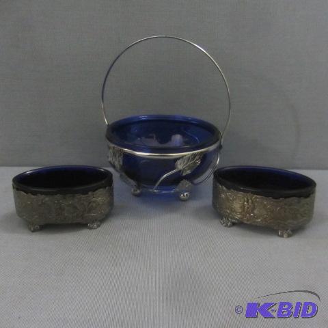 Cobalt & Silver Candy Dishes
