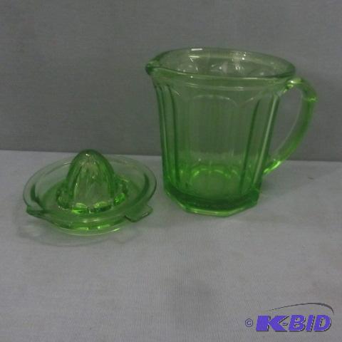 Green Depr Pitcher & Juice Reamer
