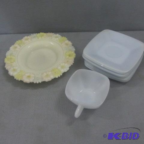 Light Blue Fire King Saucers