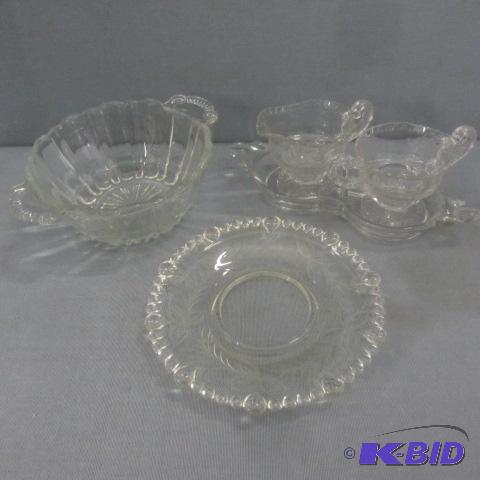 Fancy Glass Cream & Sugar, Candy
