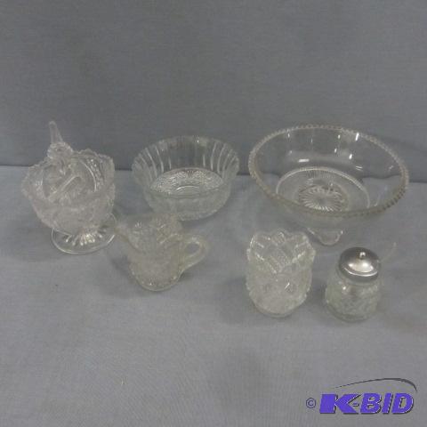 Fancy Glass Custard, Toothpick, Condiment