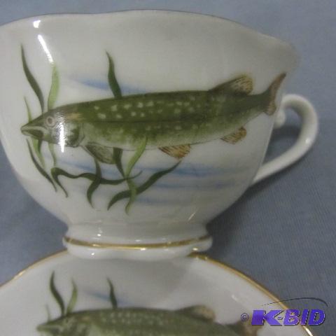Fish Design Cups & Saucers