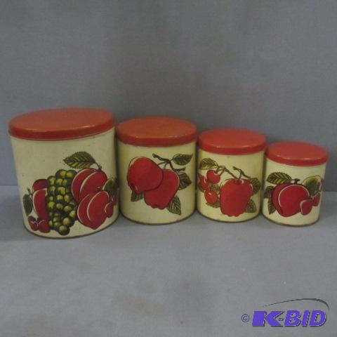 Vintage Metal Canister Set