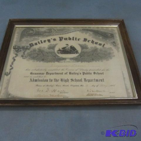 School Diploma - 1928