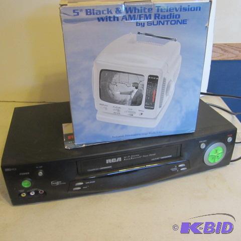 VCR and B&W TV