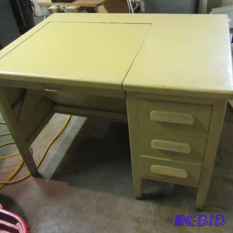 Oak Desk, Typewriter Drawer