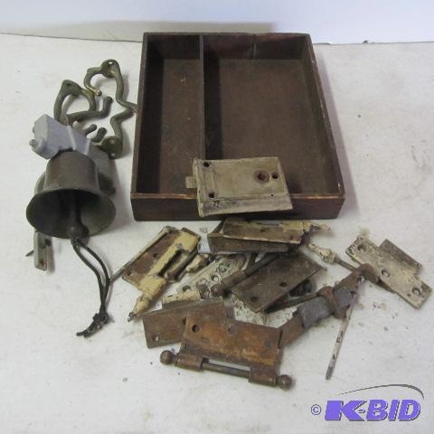 Brass Door Bell, Hooks, Tray