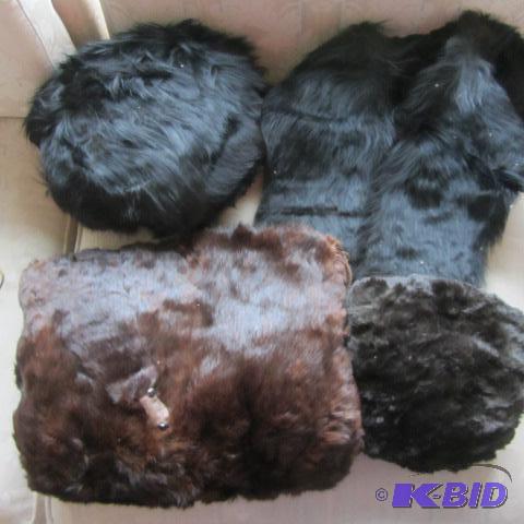 Antique Fur Muffs & Collar