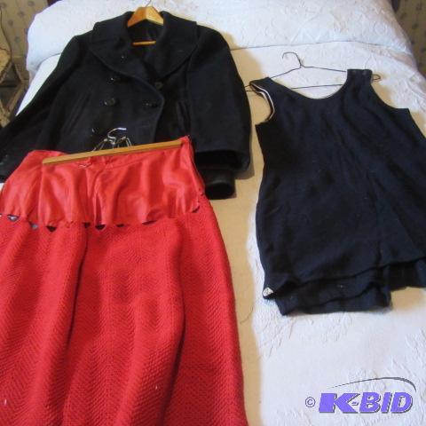 Wool Bathing Suit & Pea Coat