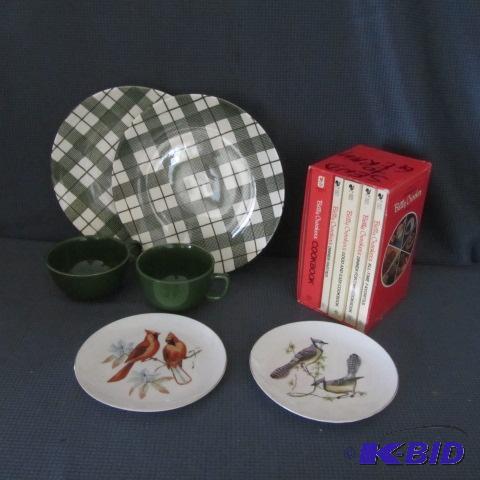 Plaid Dinnerware, Cook Books