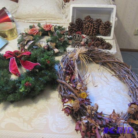Wreathes & Giant Pine Cones