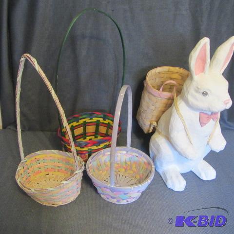 Paper Mache Bunny, Baskets
