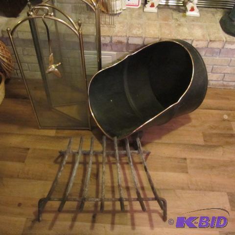 Fireplace Screen, Wood Holder