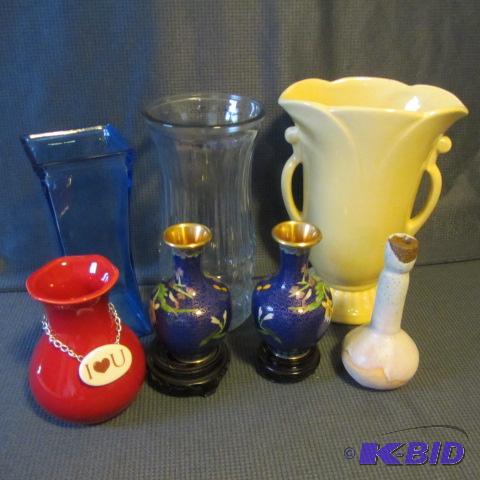 EAP, Metal & Glass Vases