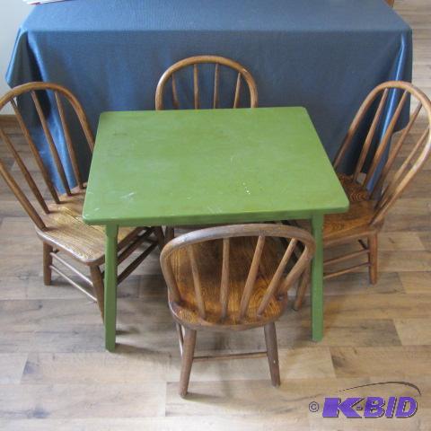 Vintage Childs Table & Chairs