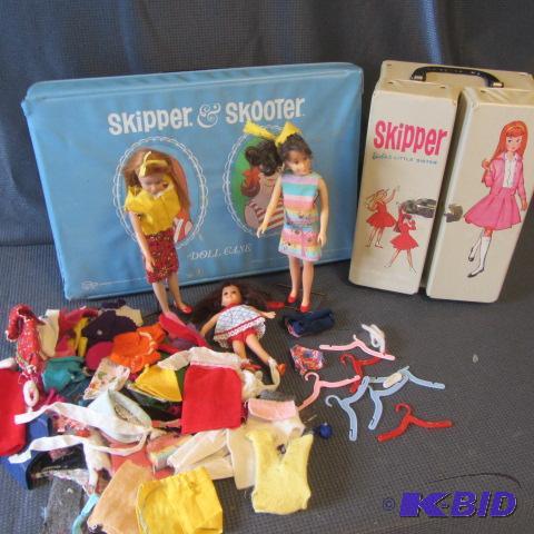Skipper & Skooter Case & Dolls