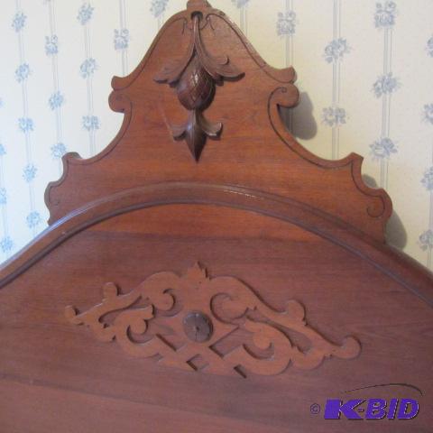 Victorian Walnut Bed