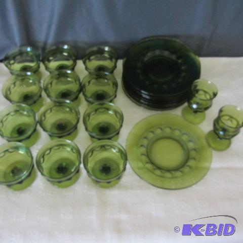 Vintage Green Glass
