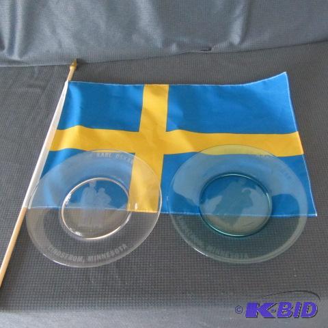 Swedish Flag, Karl Oskar Plates