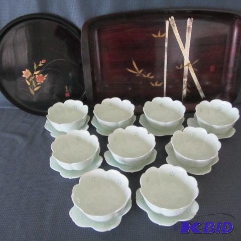 Lotus Rice Bowls, Trays