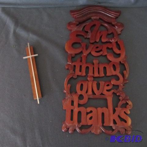 Wood Prayer & Cross