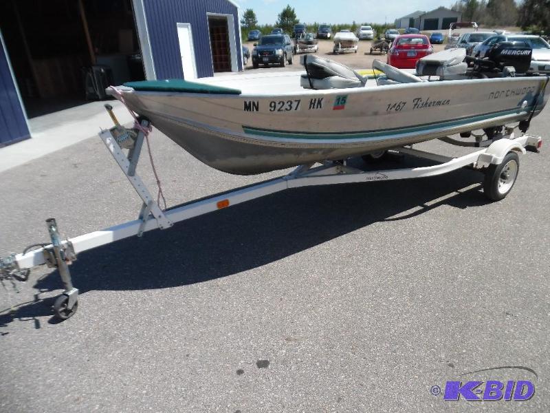 lot 3 image: 1998 Northwood Boat and Trailer