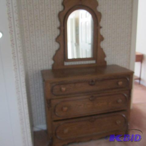 Antique Dresser & Mirror