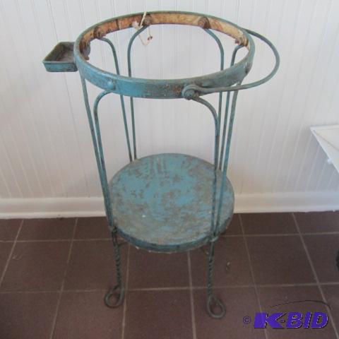 Antique Metal Shaving Stand