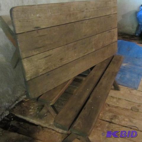 Wooden Picnic Table & Benches