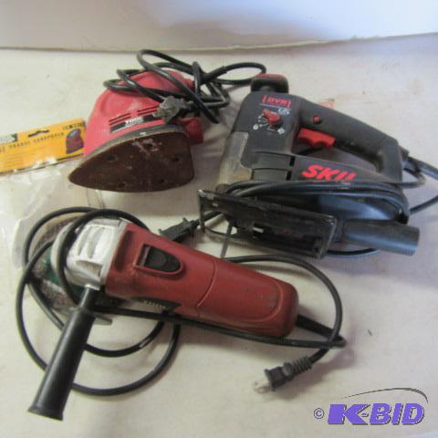 Jig Saw, Angle Grinder, Sander