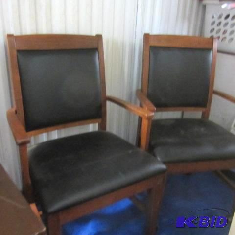 lot 1 image: Oak Arm Chairs