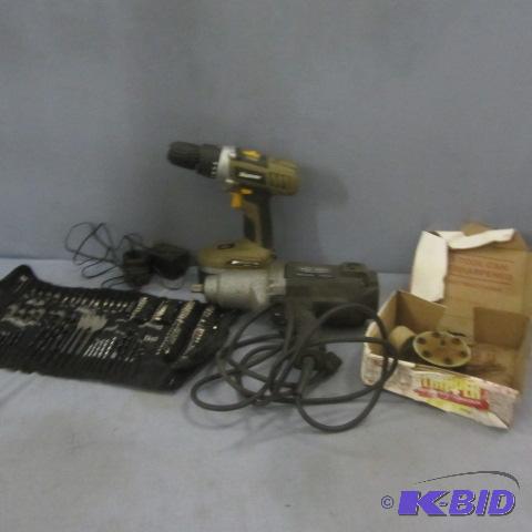 lot 10 image: Impact Wrench, 18V Drill, Roto Stripper