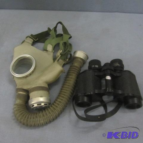 lot 105 image: Mask, Binoculars