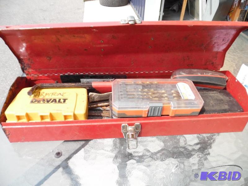 Tool box with drill bits