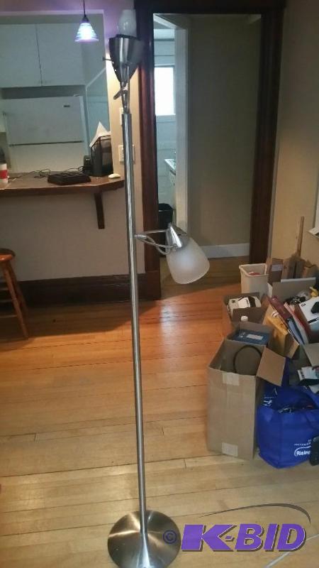 lot 123 image: Silver Dual Light Lamp