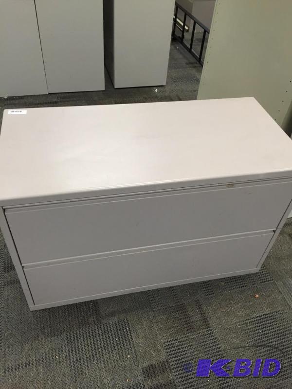 lot 16 image: two-drawer file cabinet, wide