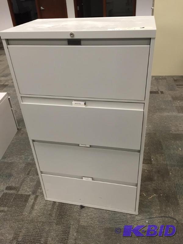 lot 17 image: 4-drawer file cabinet, wide