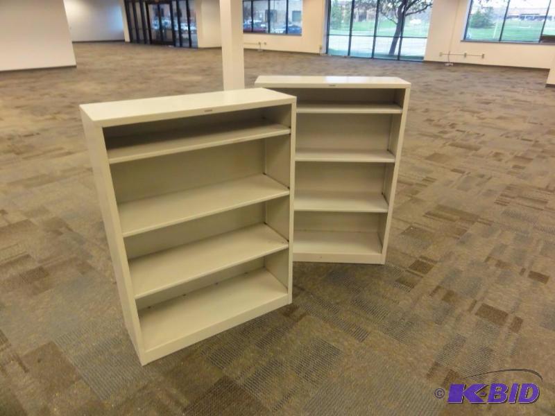 lot 35 image: Lot of (2) Hon 4-shelf cabinets
