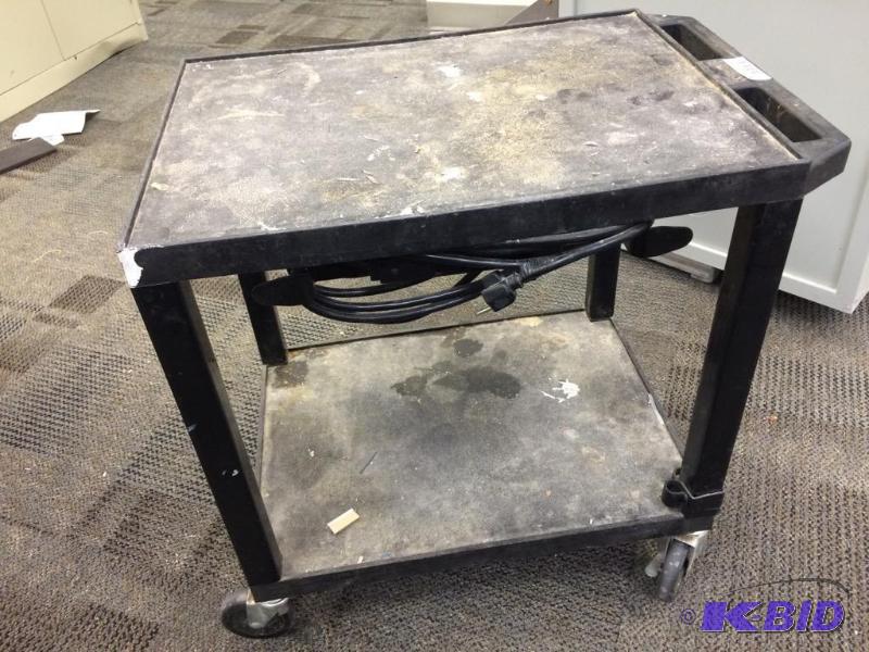 lot 70 image: Tuffy AV cart with built in 120 volt power st...