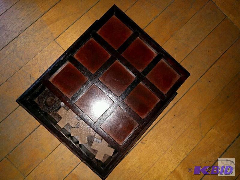 lot 701 image: Wooden Tic Tac Toe board