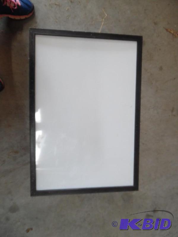 Lighted white erase board