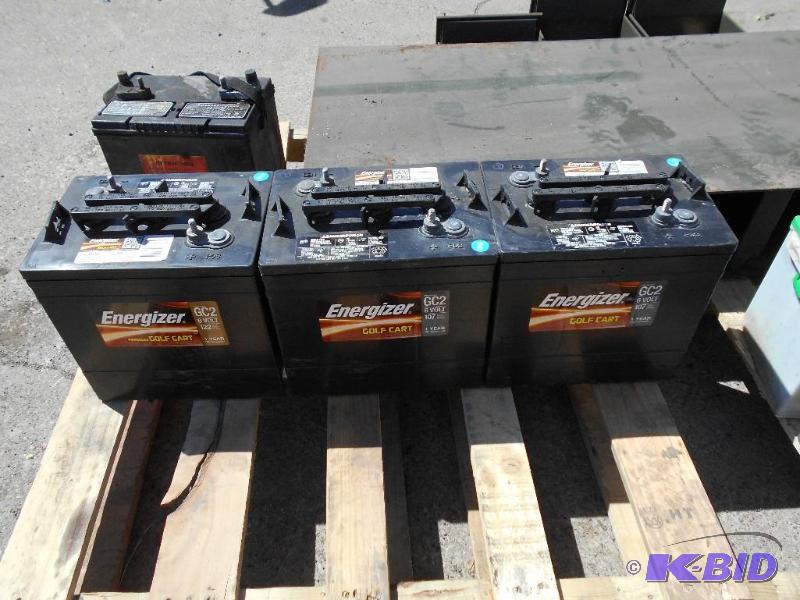 3 Energizer GC2 Golf Cart / Scissorlift Batteries. 6 Volt. Look New