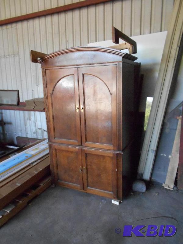 Wooden Entertainment Center. Nice.