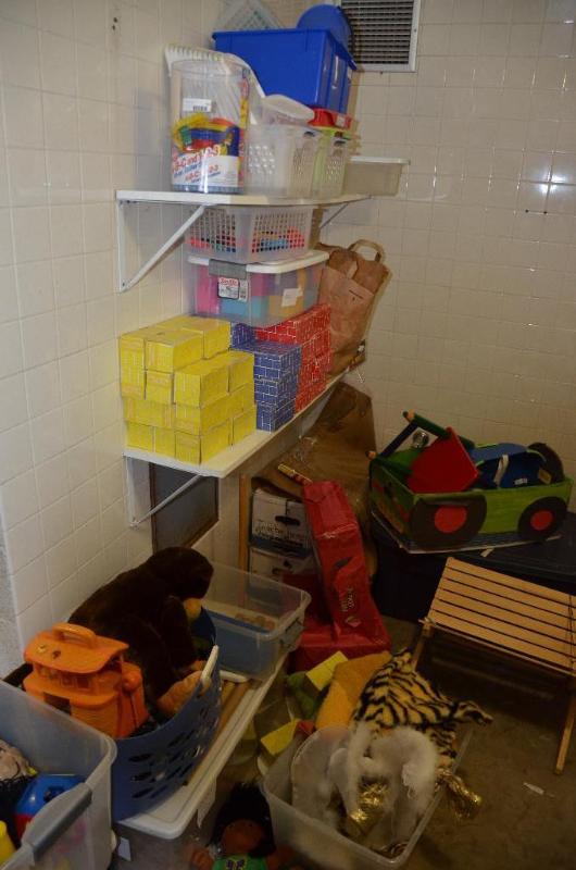 lot 151 image: Toys - blocks, trucks, dolls, cookie cutters...
