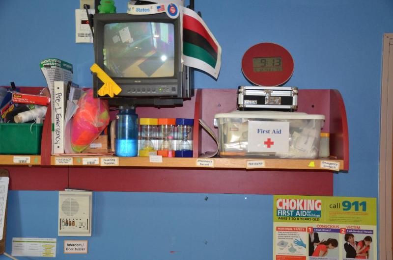 lot 183 image: Wood wall shelf 48x13x19". Bring tools t...