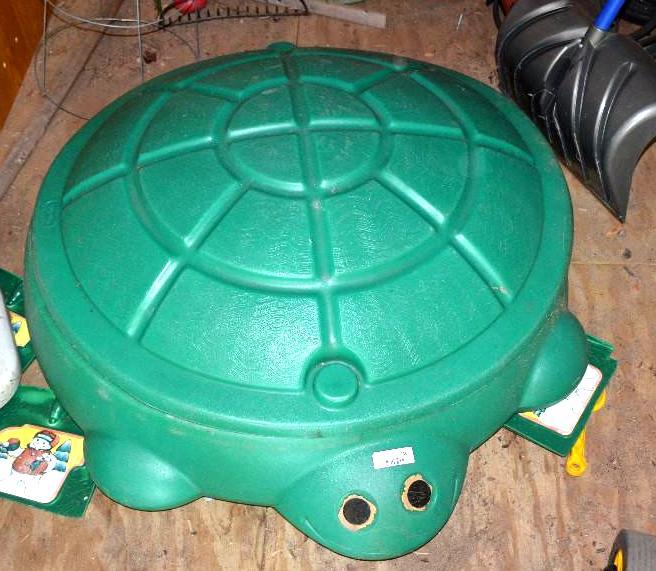 lot 216 image: Covered turtle sand box 48"...