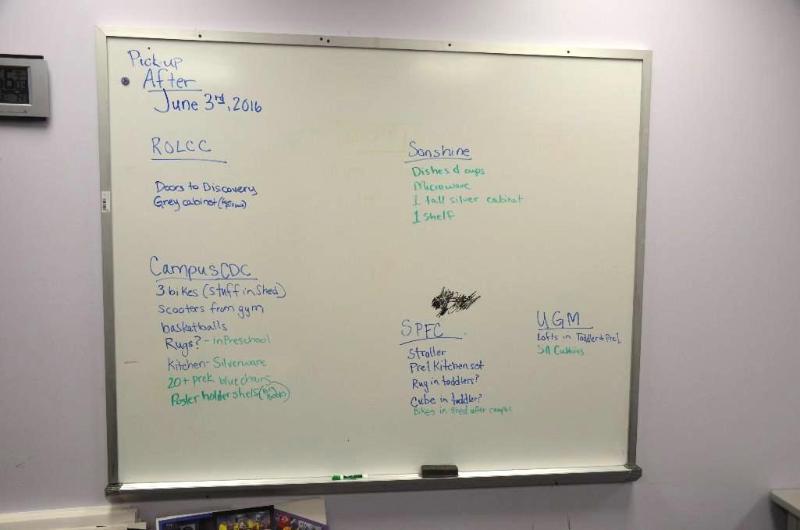 lot 37 image: Dry Erase board and cork board 59x72 and 47x3...