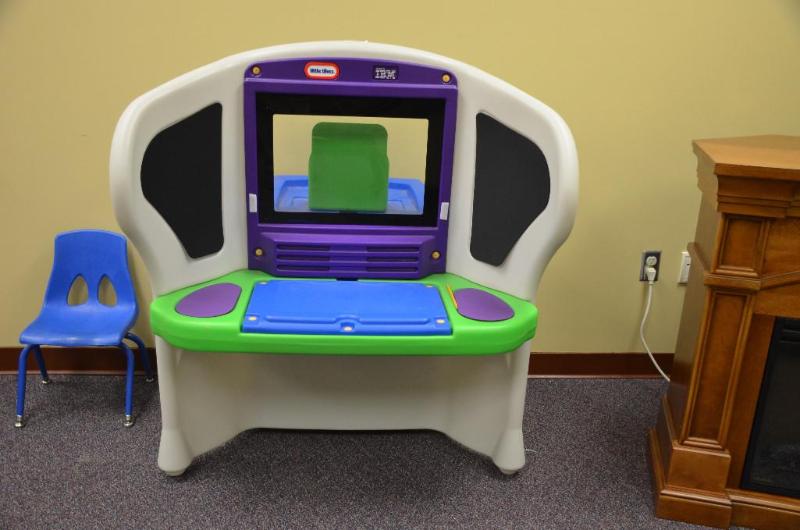 lot 49 image: Little Tikes IBM center with Lenovo Thinkcent...
