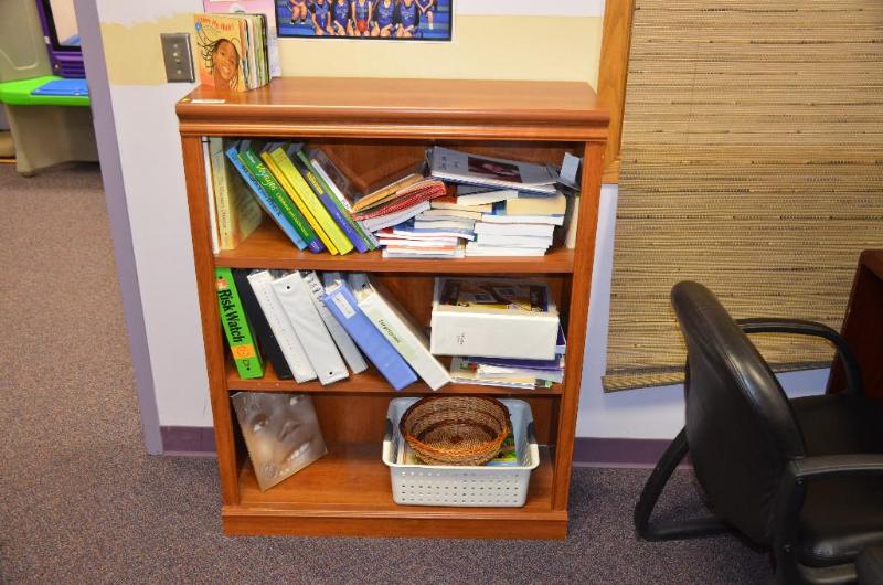 lot 82 image: Wooden book shelf 12x36x44". Contents no...