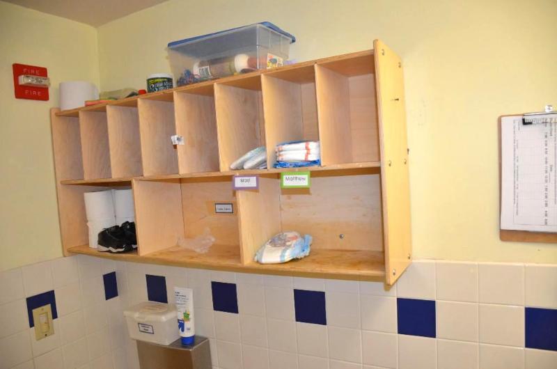 lot 89 image: Wooden wall shelf 20x10x48". Bring tools...